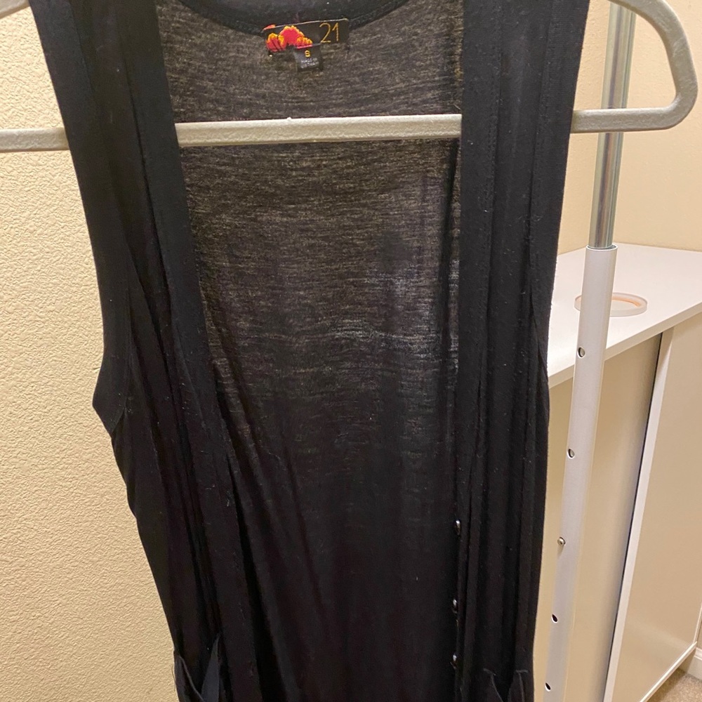 Forever 21 Long-Line Casual Vest